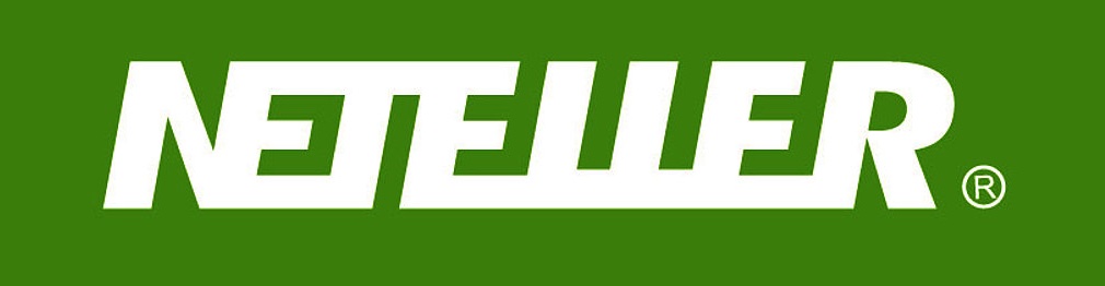 Das weiße Neteller Logo auf grünem Hintergrund