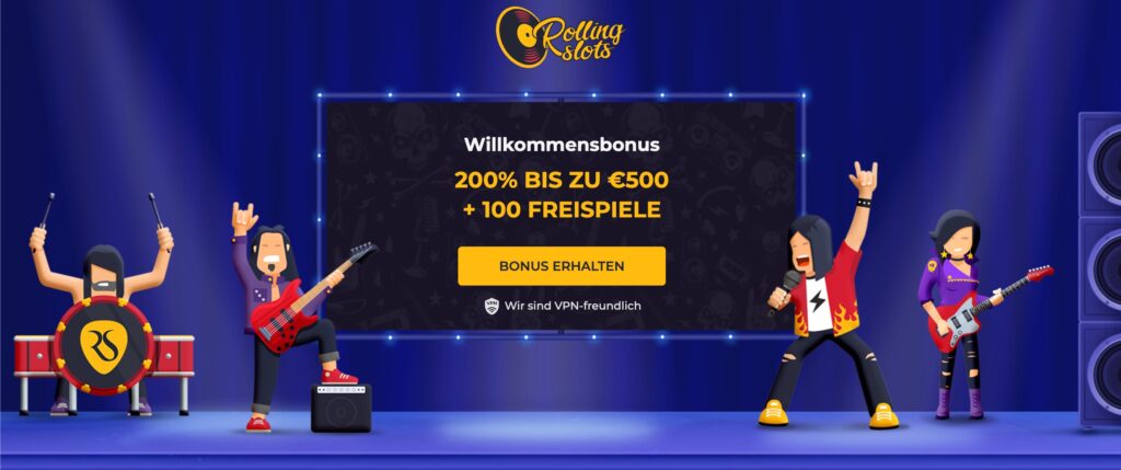 Der Willkommensbonus bietet Spielern 200% bis zu 500 Eur und 100 Freispiele