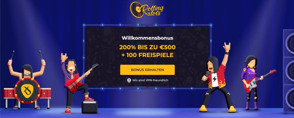 Rolling Slots crypto casino Willkommensbonus