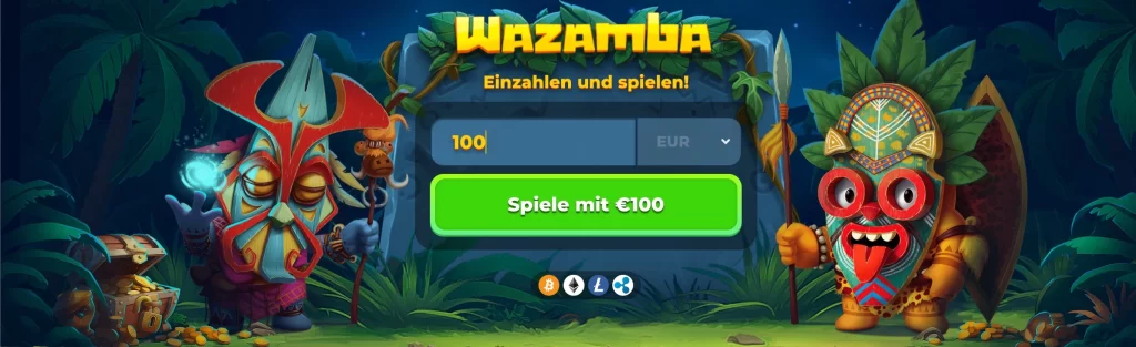Einzahlen und spielen im Wazamba Casino