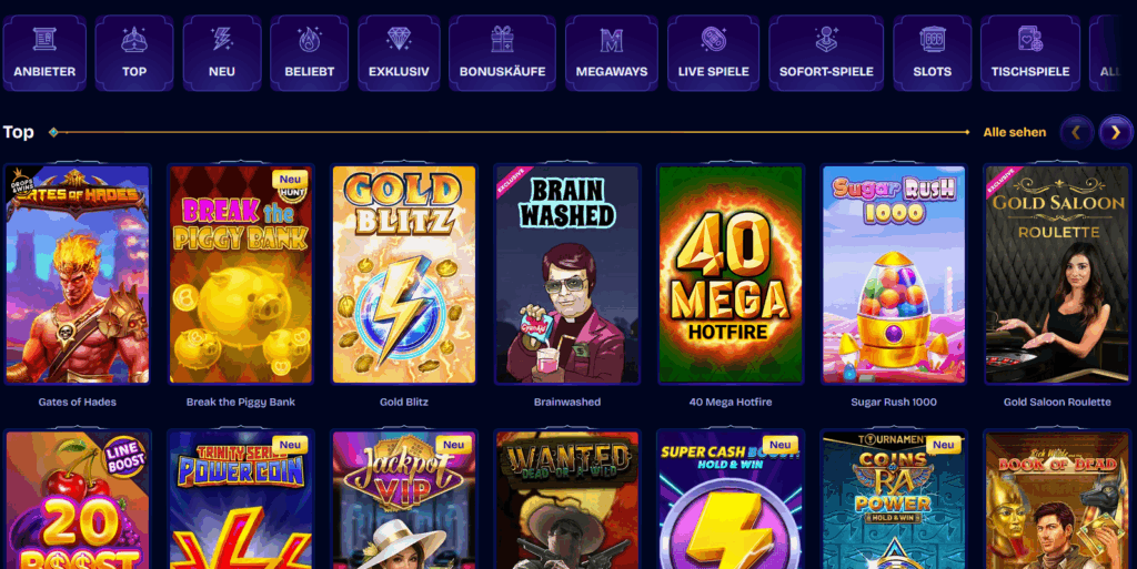 Slotauswahl Wish Win Casino
