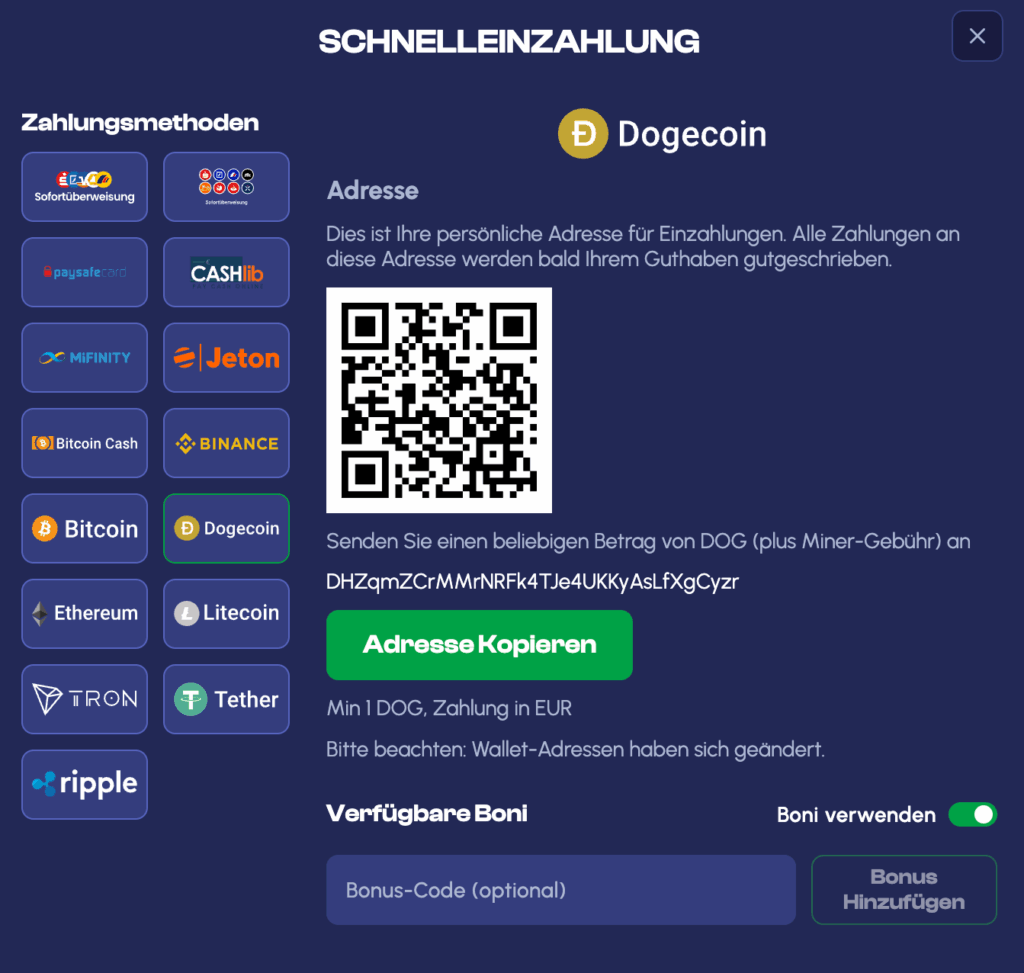 Zahlungsmethoden Winmaker Casino