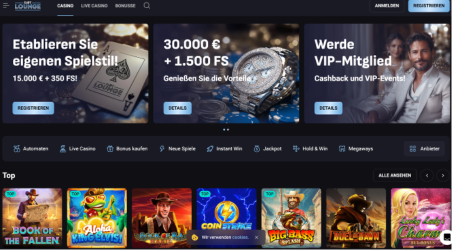 SlotLounge Casino Startseite