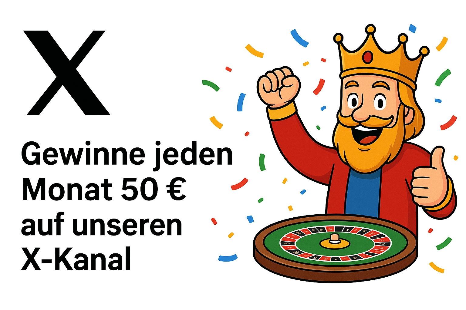 Gewinne Jeden Monat 50e auf unseren X-Kanal