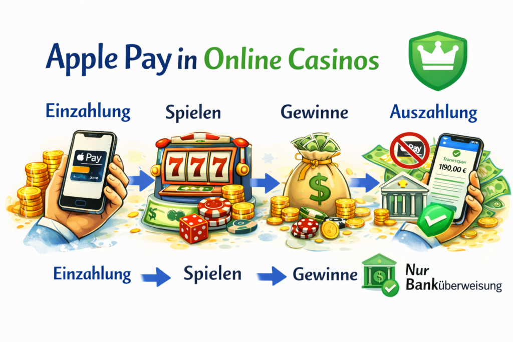 Anleitung Apple Pay Einzahlen Spielen Auszahlung Banküberweisung